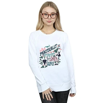 Image of Mary Poppins Practically Perfect in Every Way women&#039;s Sweatshirt White