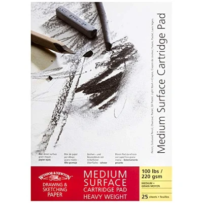 Image of Winsor &amp; Newton medium surface cartridge pad A5 220gsm 25 sheets