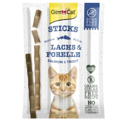 Image of GimCat Sticks Soft Chew as a Reward with High Meat Content and Vitamins 24 x 4