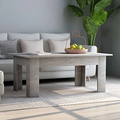 Image of AJJHUUKI Furniture item Coffee Table Concrete Grey 100x60x42 cm Engineered Wood