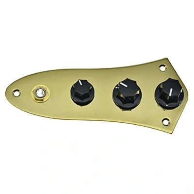 Image of KAISH Fully Loaded Control Plate Pre Wired with Wiring Harness for Jazz J Bass Cold