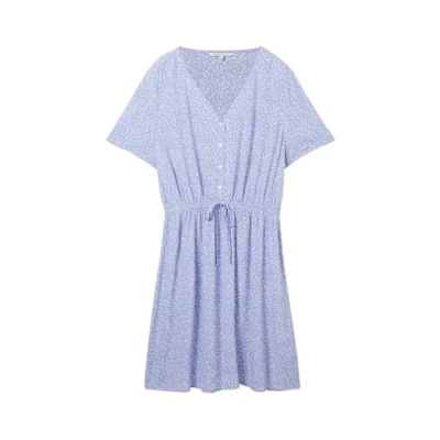 Image of TOM TAILOR Denim Women&#039;s 1041997 Dress, 35326 Green Minimal Print, M