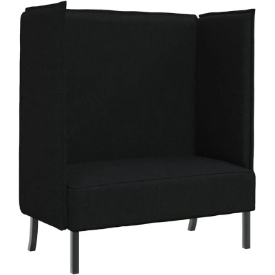 Image of vidaXL Highback Sofa Black 109x56x121 cm Fabric