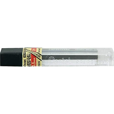 Image of Pentel Super Hi Polymer Lead Refill, 0.5mm, Fine, 2H, 144 Pieces of (C505 2H),Gray