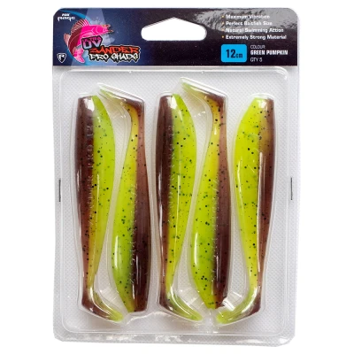 Image of Fox Rage Zander Pro Ultra UV 7,5cm/3&quot; Green Pumpkin (5pcs) Shad