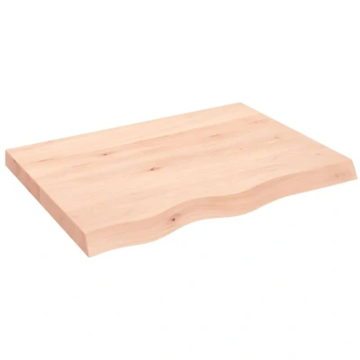 Image of vidaXL Table Top 80x60x(2 6) cm Untreated Solid Wood Oak