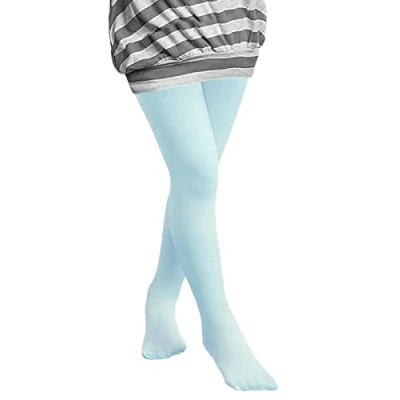 Image of Lady Sofia Girls Semi Opaque Tights 40 Denier Kids Fashion (1 2 Years, Light Blue)