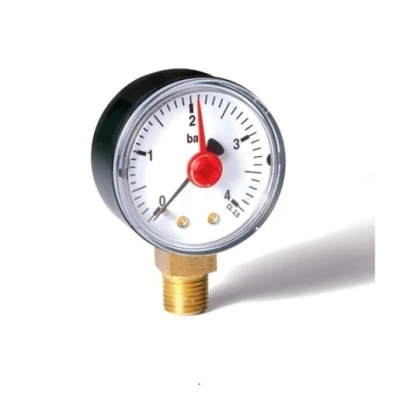 Image of Plumbright 1/4 Inch 0 4 Bar Bottom Connection Pressure Gauge 50mm Dial Cpsfe122008