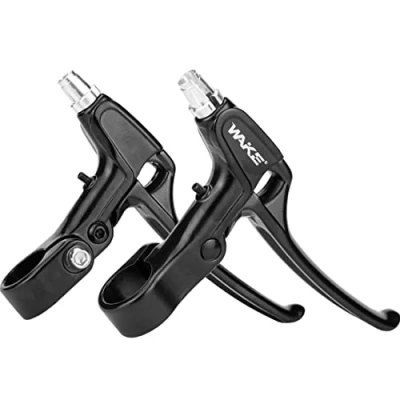 Image of WAKE Bicycle Brake Levers 2pcs Mountain Bike Handles 4 Finger 2.2cm Diameter for Most Bicycle, Road Bike, MTB, BMX, Cycling (Aluminum Alloy, Black)
