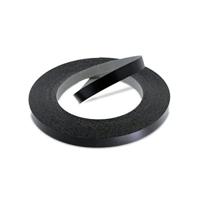 Image of WoodPress® 19mm Matt Black Melamine Pre Glued Veneer Edging Tape 50m Trade Roll Iron On Wood Application