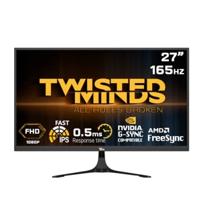 Image of Twisted Minds 27 Inch Display Fast IPS Gaming Monitor 1920 x 1080 FHD Resolution, 165 Hz Refresh Rate, 16:9 Aspect Ratio, 0.5ms Response Time Black (TM27FHD165IPS)