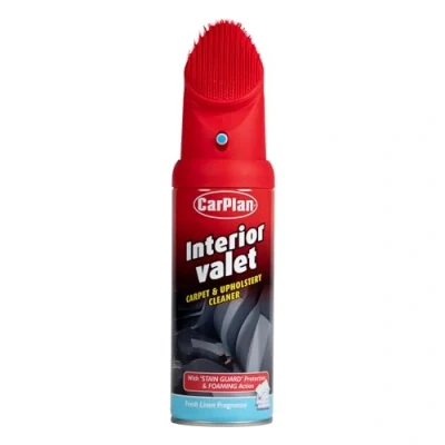 Image of CarPlan Interior Valet Carpet and Upholstery Cleaner Stain Guard, 400 ml, Black