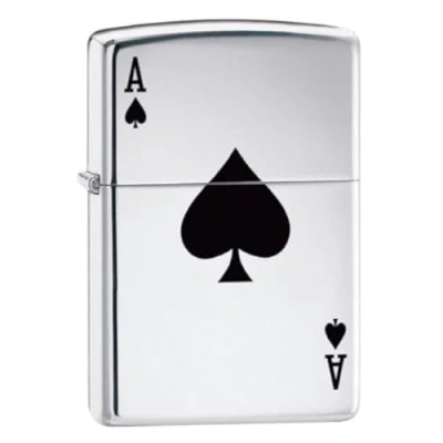 Image of Zippo Lighter, Chrome, Black, Regular