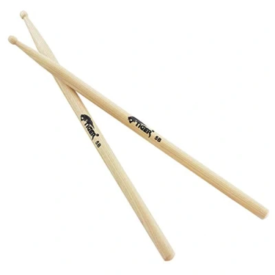Image of TIGER TDA77 5B Hickory Wood Tip Drumsticks One Pair