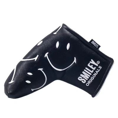 Image of Smiley Golf Club Headcover Classic Blade Putter Black