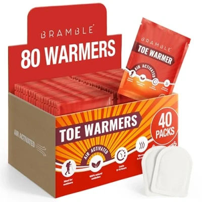 Image of Bramble 80 Toe Foot Warmers (40 Packs), Feet for Women and Men Suitable Outdoor Activities, Hiking, Golf, Football, Lasts 8 Hours+