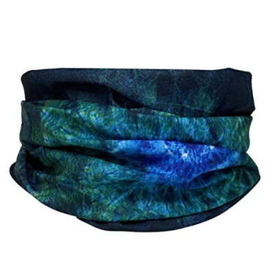 Image of Unisex Seamless Multifunctional Headwear Bandana Scarf Elastic Tube Headband Gaiter Balaclava Snood Face Covering Mask (Blue One Eye Print)