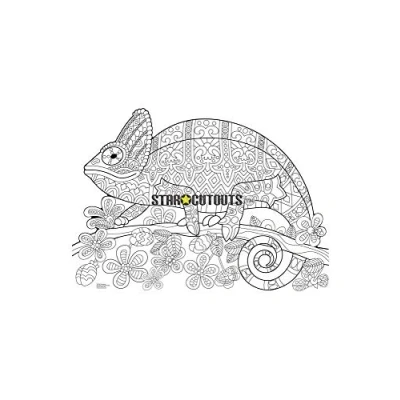 Image of STAR CUTOUTS SCC014 Chameleon Relax Colour Craft &amp; Keep Cardboard Cutout/Standee/Standup, Solid, Multicolour, Regular