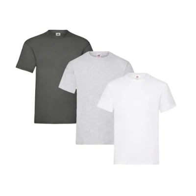 Image of Fruit of the Loom Men&#039;s T Shirt, Pack 3, XL