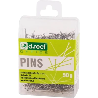 Image of D.RECT Pins in plastic box, 50 g, approx. Pack of 950