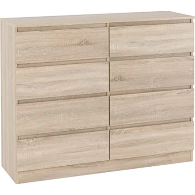 Image of Seconique Malvern 8 Drawer Chest in Sonoma Oak Effect