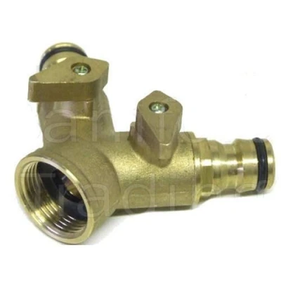 Image of Blackspur Brass Double Tap Adaptor