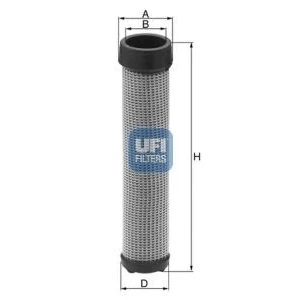 Image of 10044849 Air Filter UFI 27.565.00 566mm 178mm Insert