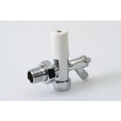 Image of Salus TRLS10 Chrome Radiator Valve 15mm Lockshield with Drain Off