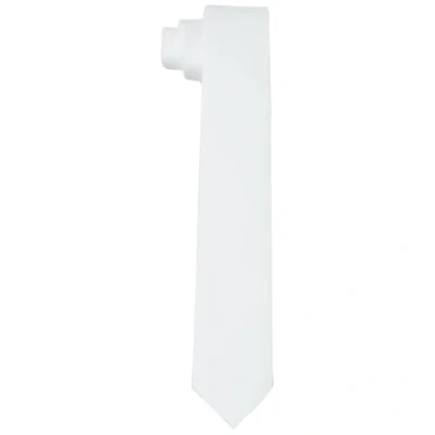 Image of DonDon ties for men handmade silk look 6 cm White