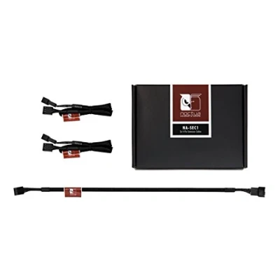 Image of Noctua NA SEC1, 4 Pin Extension Cables (30cm, Black)