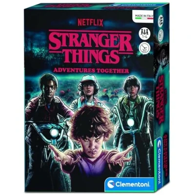 Image of Clementoni 16636 Stranger Things Adventures Together board games Netflix, family for teens and adults, 1 4 players, card games, fun challenges