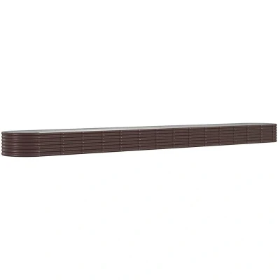 Image of vidaXL Garden Raised Bed Powder coated Steel 620x80x36 cm Brown