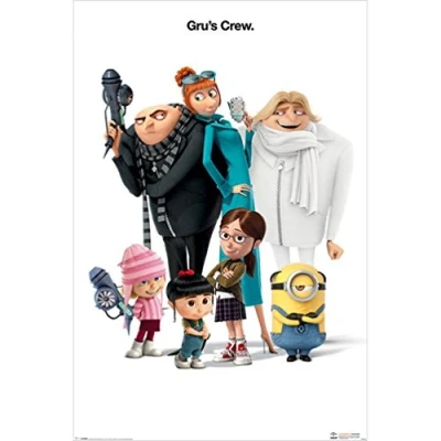 Image of Pyramid International Gru&#039;s Crew Despicable Me 3&quot; Maxi Poster, Plastic/Glass, Multi Colour, 61 x 91.5 1.3 cm