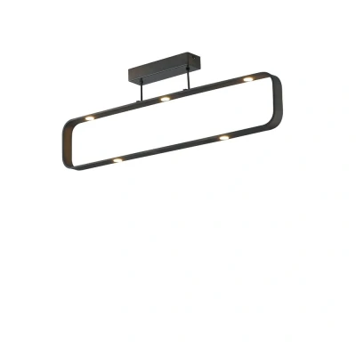 Image of Moka Integrated LED Dimmable Globe Bar Semi Flush Light, Mocha, 4000K