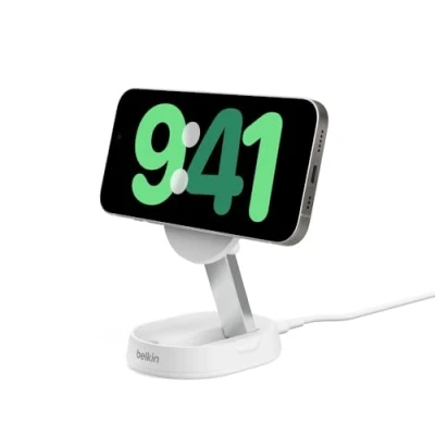 Image of BELKIN BoostCharge Pro Qi2 Convertible Wireless Charging Stand White, White