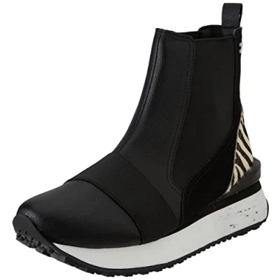 Image of GIOSEPPO Women&#039;s Harbin Sneaker, Black/White, 4 UK