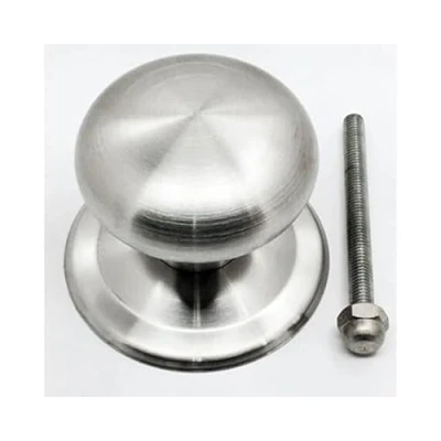 Image of Centre Door Knob Mushroom Shape 75mm in Satin Stainless Steel from EUROART