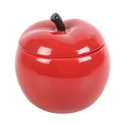 Image of Red Apple Ceramic Oil Burner Fragrance Your Home with Whimsy