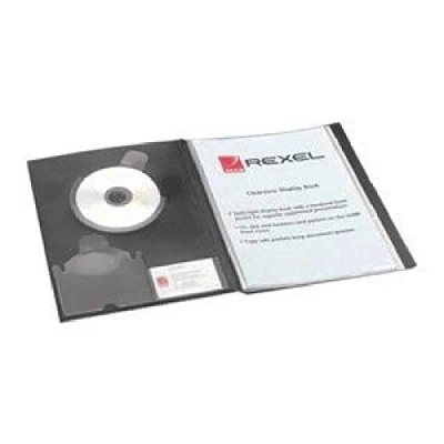 Image of Rexel Clearview Display Book 24 Pocket A4 Black 10320BK FINCHLEY Pen Free