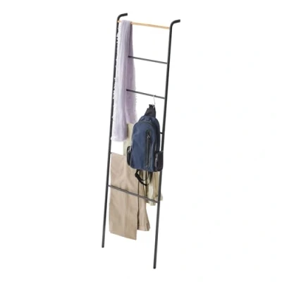 Image of YAMAZAKI Clothes Ladder, Steel, Black, One Size