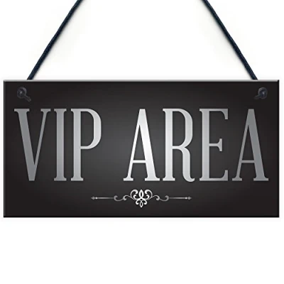 Image of RED OCEAN Vip Area Man Cave Home Bar Sign BBQ Beer Garden Party Dad Shed For Him