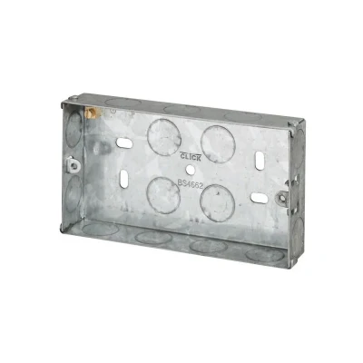 Image of Metal Back Box 2 Gang 25mm Click Scolmore