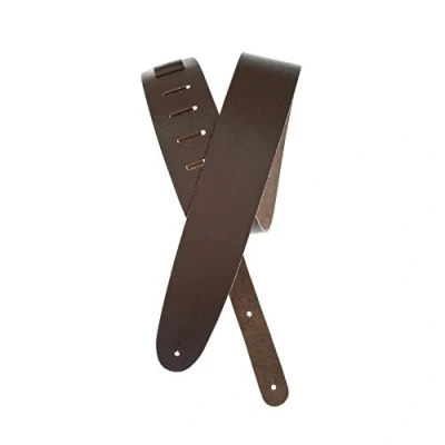 Image of D&#039;Addario Accessories Leather Guitar Strap Electric Strap, Acoustic &amp; Bass Classic Style Brown