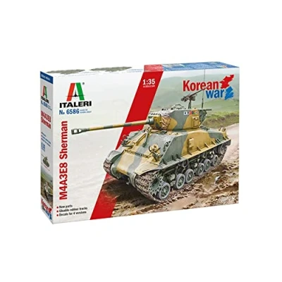 Image of Italeri ITA6586 US M4A3E8 Sherman Korea War Model kit, Unvarnished