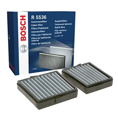 Image of 2038300318, 2038300418, 2038300518, 2038302118, A2038300318 Pollen Filter BOSCH 1 987 435 536 Activated Carbon 199,1mm 194mm 40mm