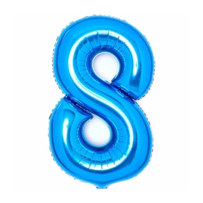 Image of Amscan 9913101 Large Number Blue 8