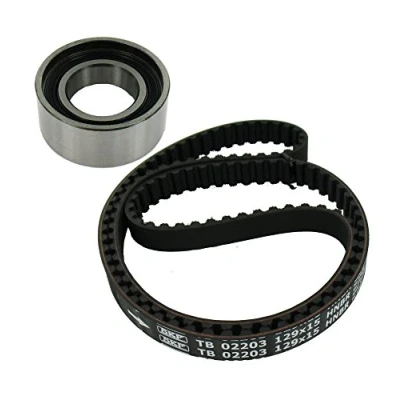 Image of 46526291, 5972277, 71719652, 71736718, 71740977 Timing belt kit SKF VKMA 02203 129 with rounded tooth profile FIAT: Doblo I Estate