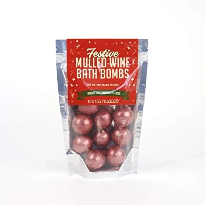 Image of Gift Republic Festive Mulled Wine Bath Bombs, Red, 13 x 20 5 cm