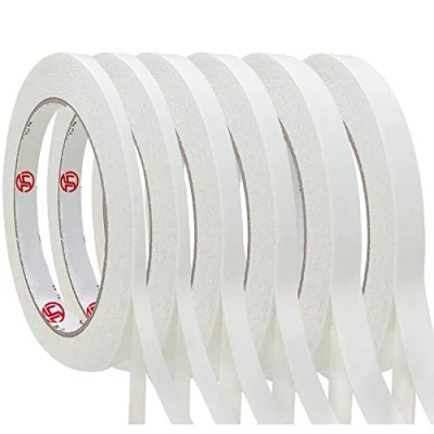 Image of NORTHERN BROTHERS Double Sided Tape 6 Roll 3 Sizes Sticky for Craft Each 98 Feet Long, Wide 6mm/ 9mm/ 12mm