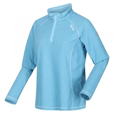 Image of Regatta Womens Montes Lightweight Half Zip Mini Stripe Micro Fleece, Pink